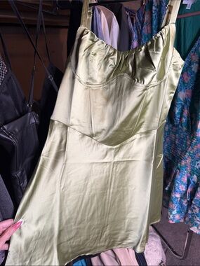 Green mini sky to moon dress